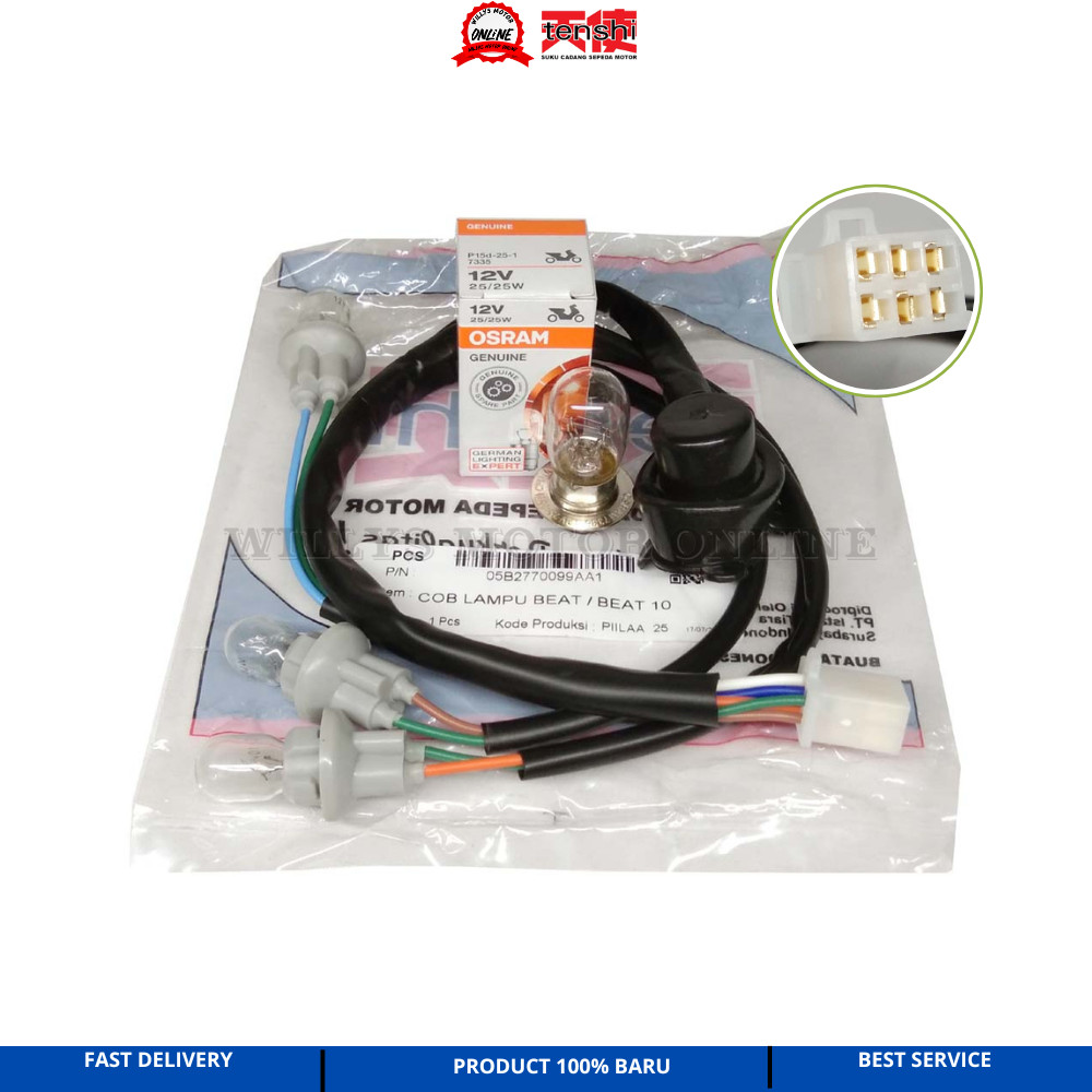 Fitting Soket Lampu Depan Beat Karbu / Pitting Lampu Beat Karbu
