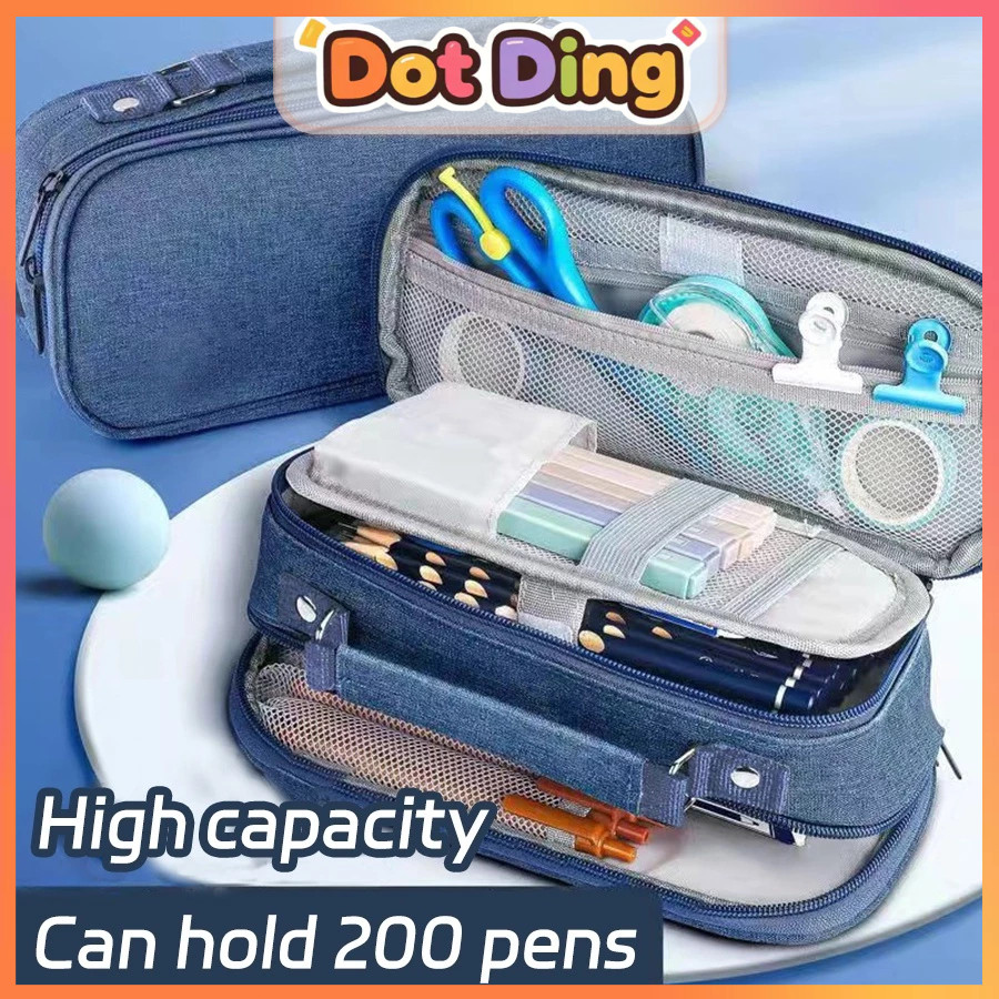 

New [DOTDING] Berlapis Lapis Tempat Pensil Pen Bag Organizer Tas Serbaguna Tahan Lama Cocok untuk Kantor Sekolah‌ H333Premium