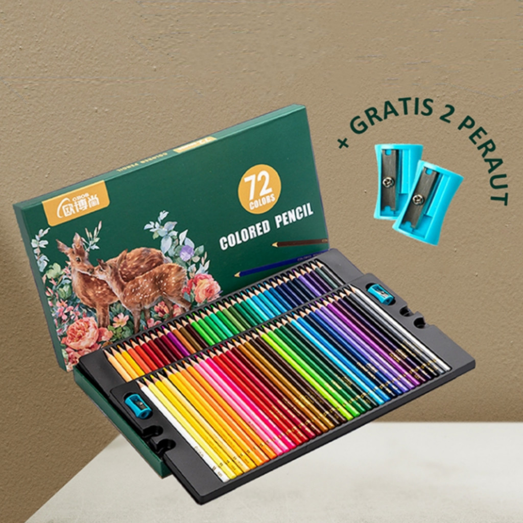 

New OBOS High Grade Oil Pencil Color Pensil Warna Minyak 48/72/120/150/200 Pencil Color SetPremium