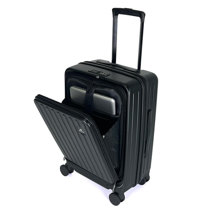 Navy Club Emerald Koper Hardcase PC - 4 Roda Putar TSA Lock - Size 20 Inch - Black