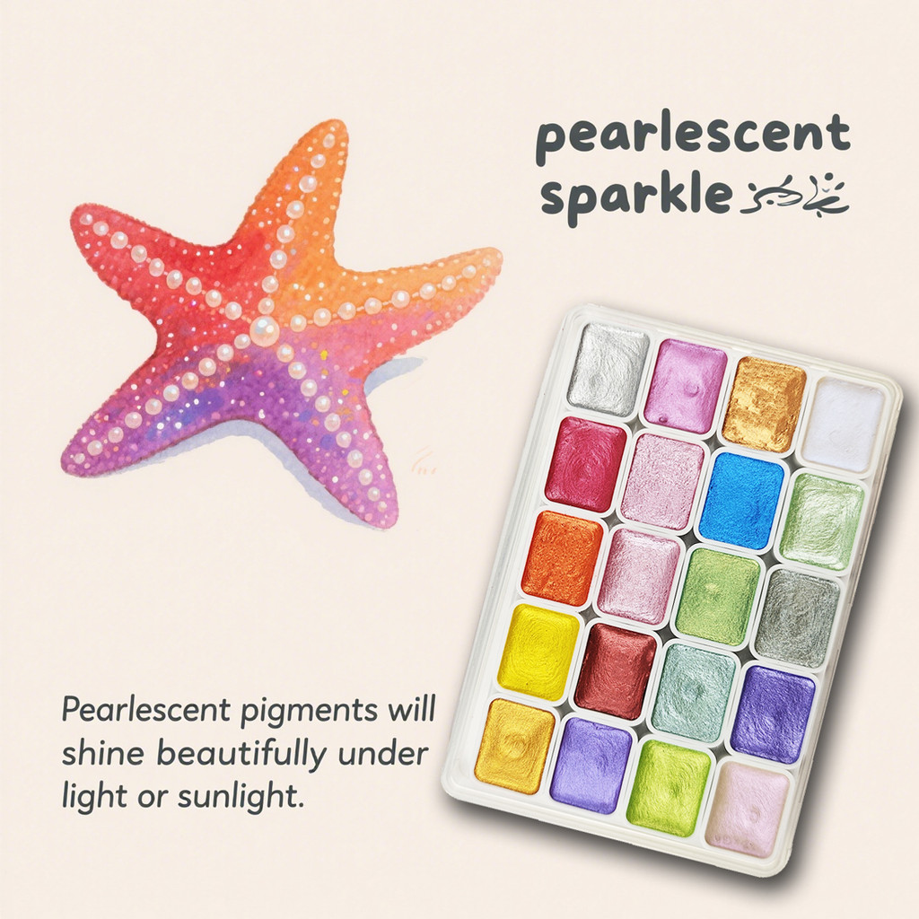 

20 Color Watercolor QingFeng Pigment Set for Traditional Chinese Painting, Tangka Calligraphy, Color Painting