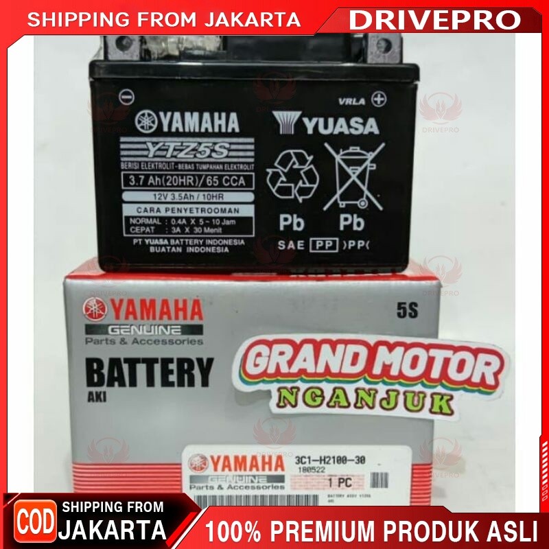 Aki Motor Yamaha Original YTZ5S Mio J Vixion Mio Soul Fino Soul GT Mio m3 X-ride Xeon Byson Jupiter 