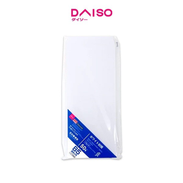 

Daiso White envelope (Long #4 Suitable for B5 paper folded into four horizontally Contains 50)