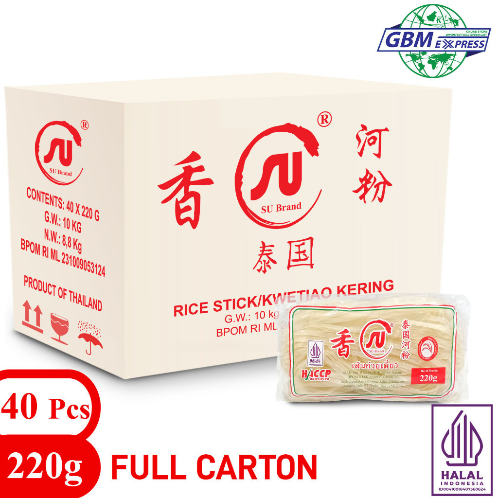 

SU Brand Rice Stick (Kuetiaw Instant) - Full Carton 40 pcs