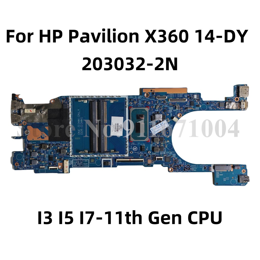 203032-2N For HP Pavilion X360 14-DY Laptop Motherboard With I3 I5 I7-11th Gen CPU DDR4 M45749-601 M