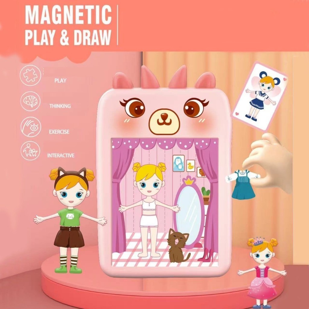 ( NEW ) Mainan Anak CHANGING SERIES MAGNETIC PLAY A395 Mainan Anak Karakter Ganti Pakaian Bepe Anak 