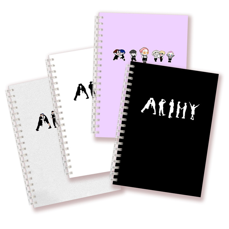 

A5 Spiral Notebooks ARMY Writing Note Book Women Army Jhope Permission To Dance Men's Bangtan Jungkooks Fan Gift ﻿