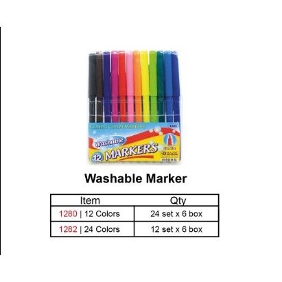 

Washable Marker Bazic - Spidol Warna Bazic