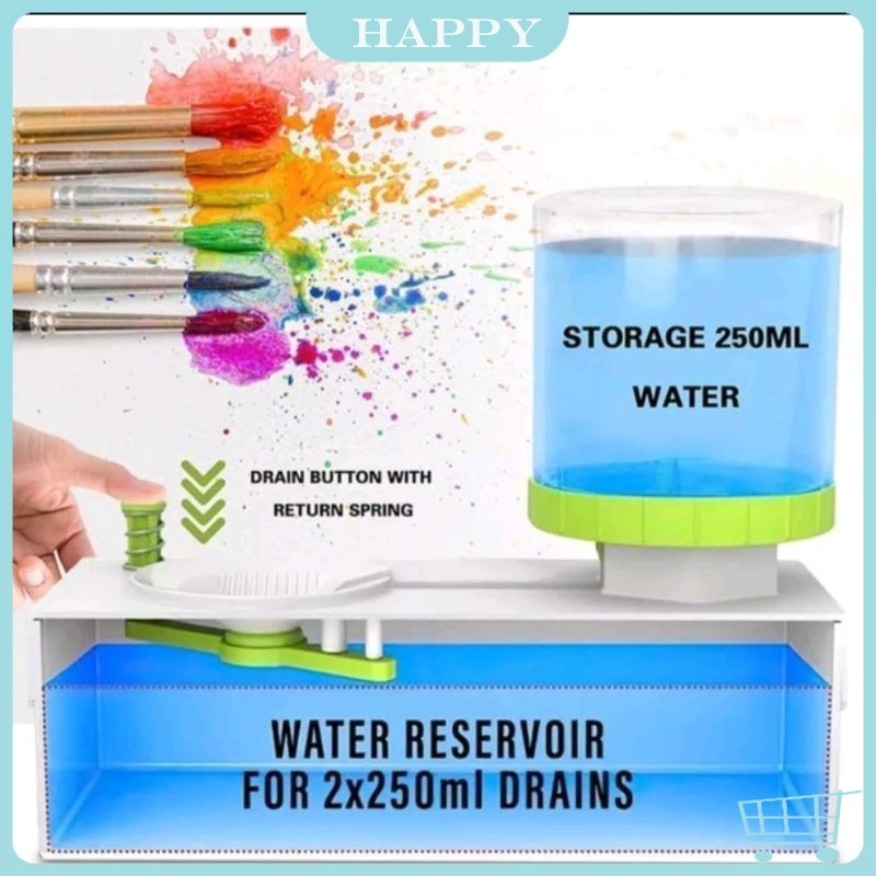 

【COD 】brush rinser paint brush/brush rinser paint/pembersih kuas lukis/pembersih kuas cat/brush cleaner/dispenser brush rinser/alat pembersih kuas lukis