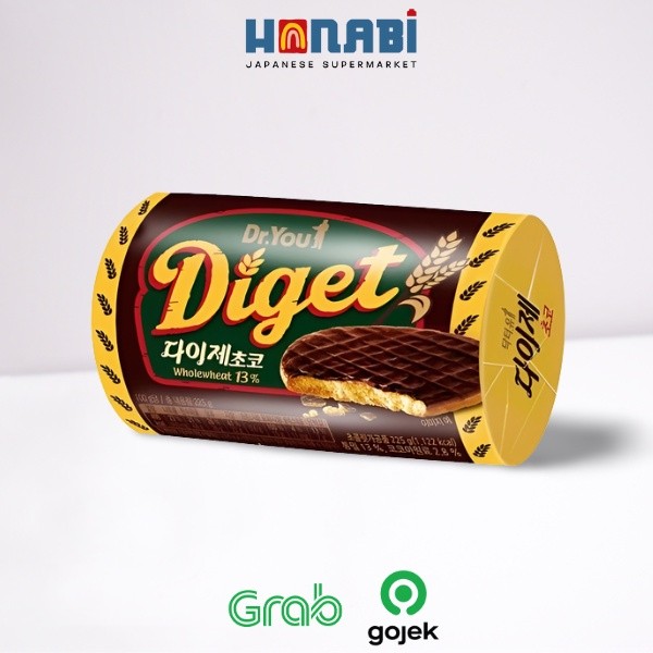 

Orion Diget Choco Roll 225gr - Biskuit Gandum Coklat Made In Korea