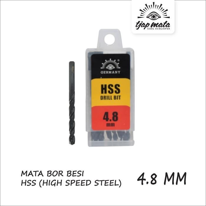 TJAP MATA Mata Bor Besi / Drill Bits HSS 4.8 MM ORIGINAL TJAP MATA / CAP MATA
