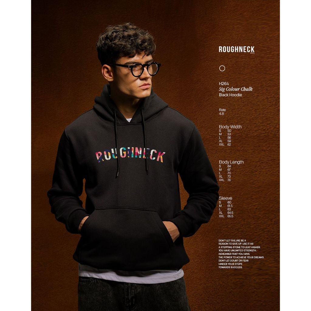 HIRO.SHOP Roughneck H264 Sig Color Chalk Black Hoodie