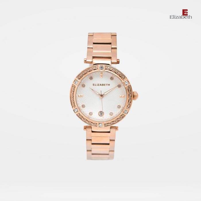 ORIGINAL Jam Tangan Wanita - Elizabeth | Chain Strap 2201-0928 - Rose Gold