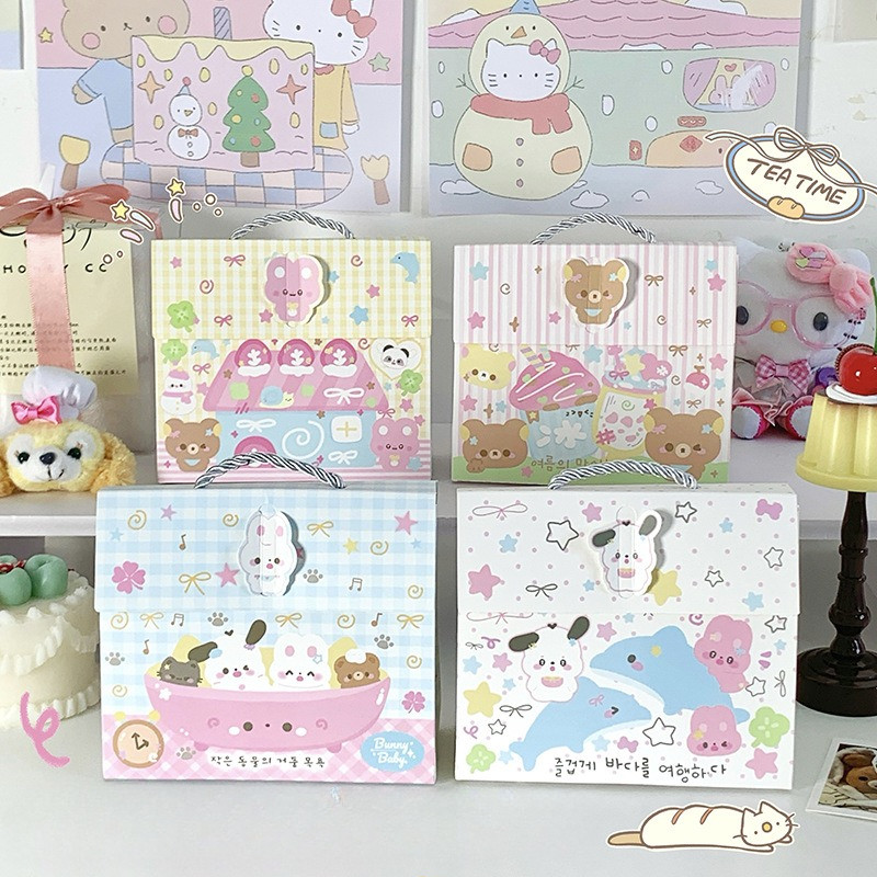 

[HARU] Cartoon Briefcase Series Goodie Box Hampers Gift Packaging Bag Kantong Goodie Bag