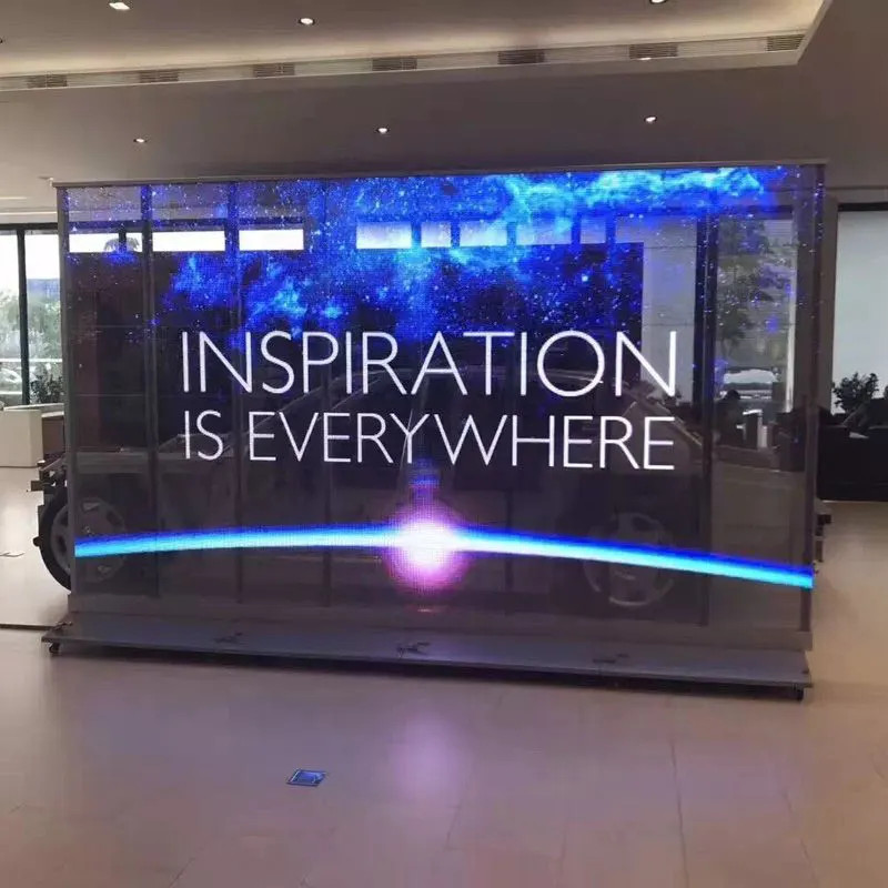 Indoor/Outdoor Flexible Transparent LED Screen Glass Film Crystal LED Display Adhesive LED Screen