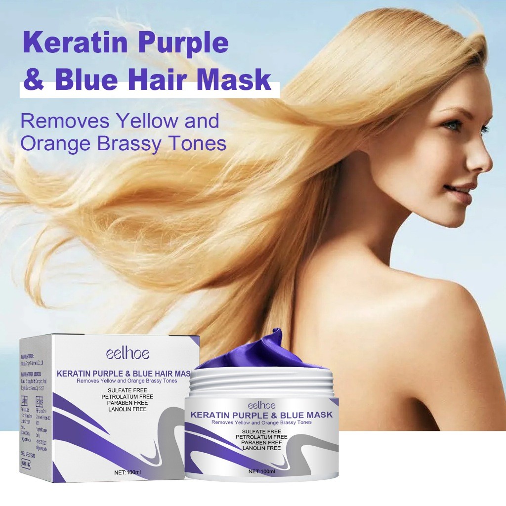 EELHOE keratin rambut masker rambut 100ml masker rambut keratin keratin rambut rusak dan kering hair