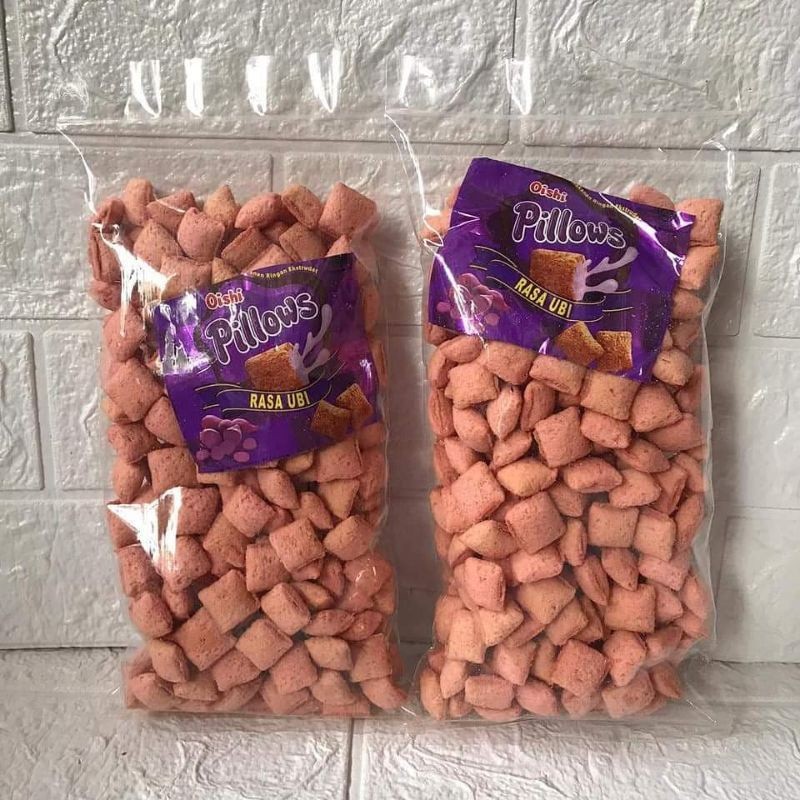 Oishi Pillow Rasa Ubi / coklat Snack 250 Gram Griya Snack