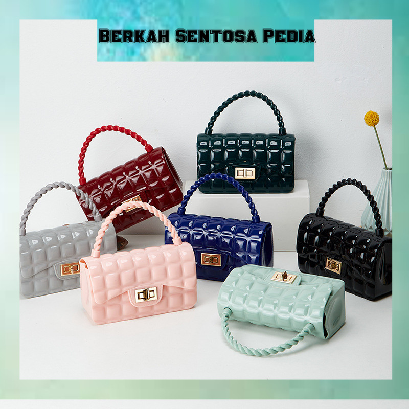Tas Jelly Ukuran Besar Bisa Muat HP PX 442 - Tas Selempang Pesta Terbaru Import - Tas Wanita Kekinia