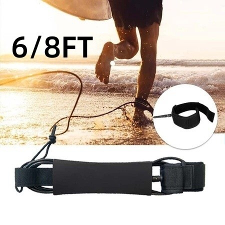 6/8Ft Leash Surfing Tali Pengikat Papan Surfing Leash Surfboard Surfing Leg Rope Untuk Papan Selanca