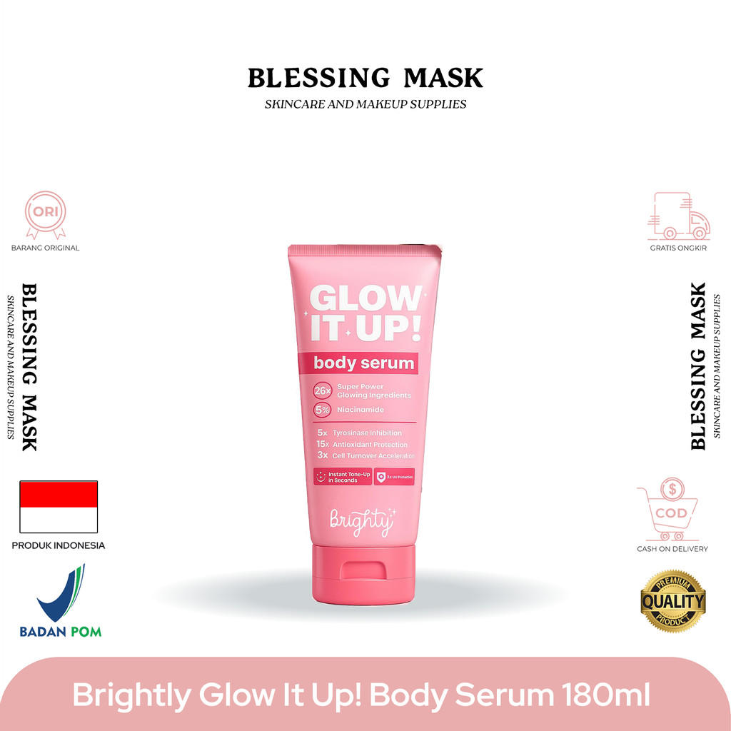 Brighty Glow It Up Body Serum 180ml | Instant Tone-Up 5% Niacinamide