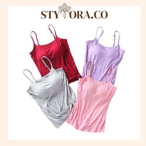StyloraCo - Tank Top Bra Big Size Jumbo Singlet Panjang Wanita Tali Adjustable