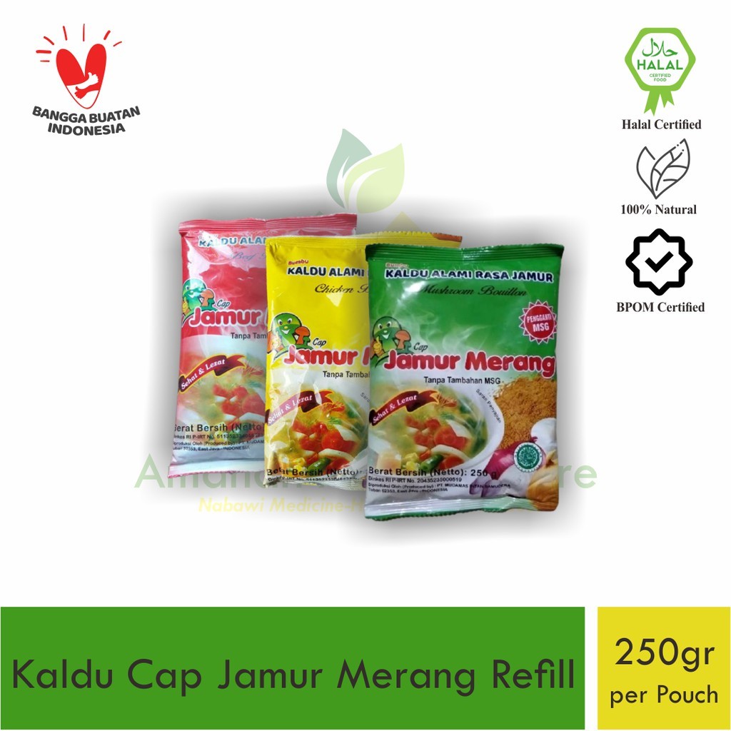 

Kaldu Jamur Merang 250gr Original Refill Pouch Besar