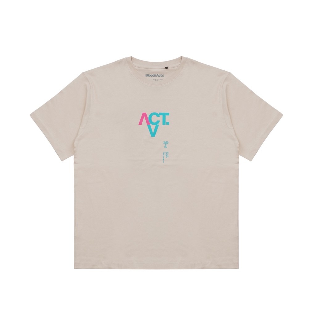 Bloods Actv Series Tshirt Kaos Nail Actv 02 Cream