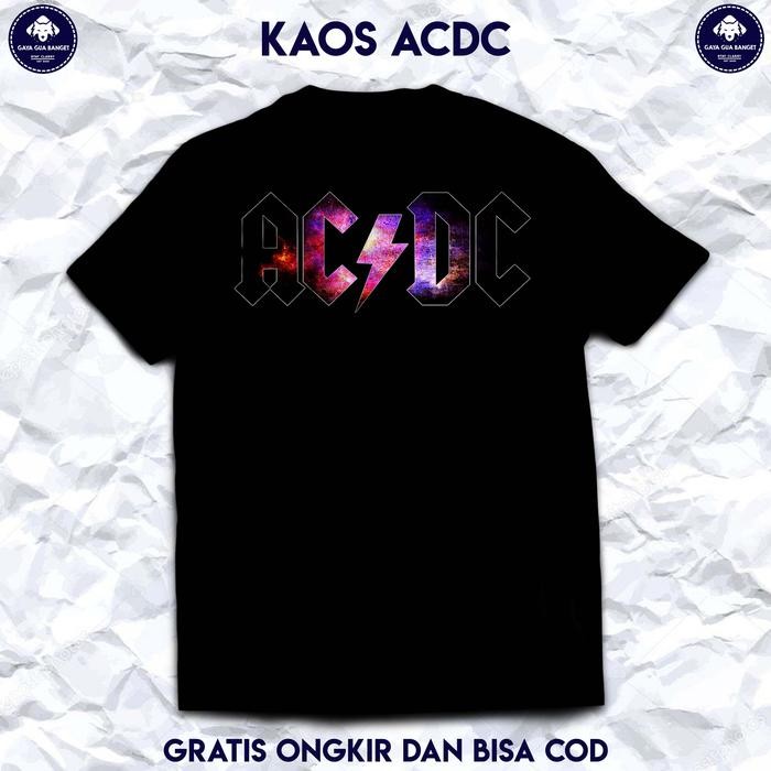 (COD) Kaos Band ACDC Original. Kaos Musik Band Metal Acdc. Kaos Distro Pria. - ACDC, S