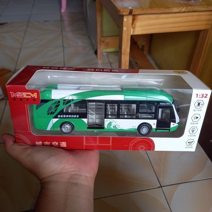 maianan diecast bus double decker tingkat mainan bis oleng bahan besi - BUS KOTA