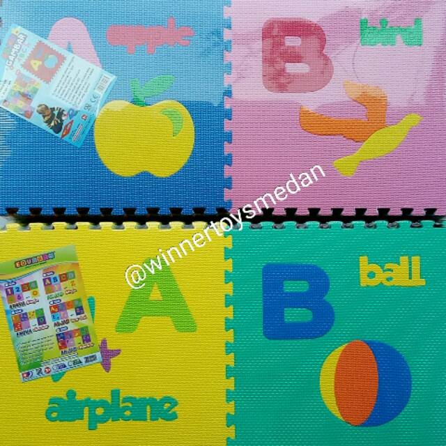 Terlaris Mainan Evamat Abjad+Gambar / Puzzle Abjad / Matras anak-anak