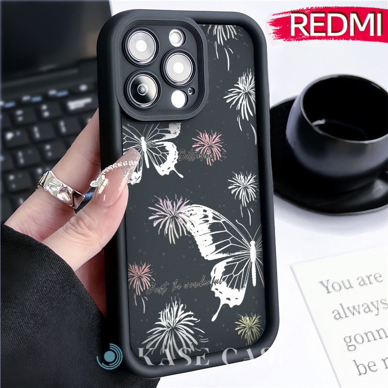 Estetik Butterfly Silicone SoftCase Redmi NOTE 13 Pro Redmi 12 13C Xiaomi-POCO-M4 Pro Soft Polos Hit