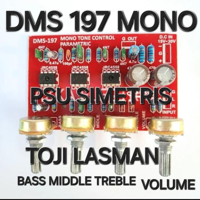 dms 197 parametrik tone kontrol control mono middle toa vokal midrange Berkualitas