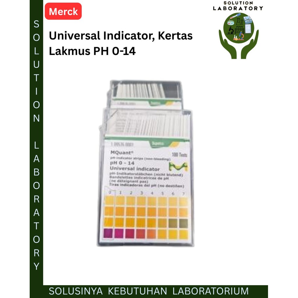 Universal Indicator, Kertas Lakmus PH 0-14 Merck