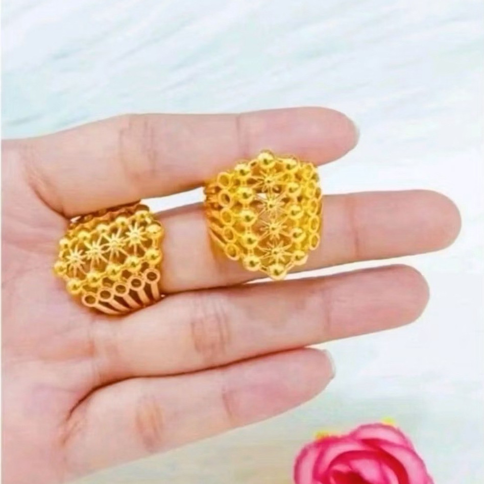 CINCIN DEWASA MOTIF EMAS DUBAI GOL BERLAPS EMAS TITANIUM