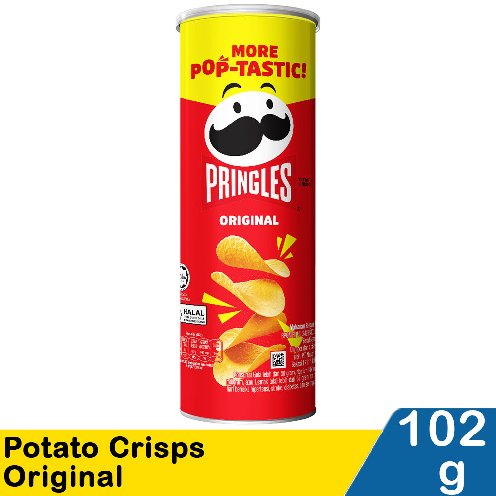 PRINGLES POTATO CRISPS ORIGINAL 102g