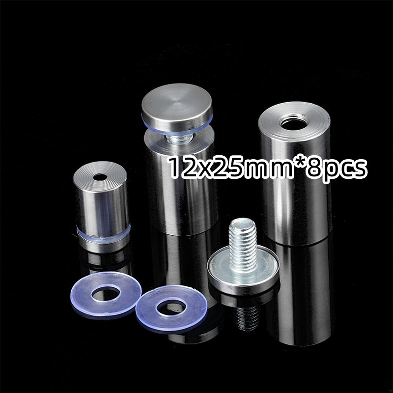 8pcs Baut Pen Iklan Stainless / Baut Akrilik / Baut Kaca / Penjepit Stabil Kaca Akrilik