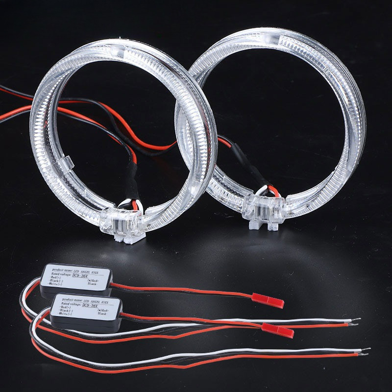 Led Angel Eyes 80MM Daytime Running Light Halo White Blue Red Ring For HID Bi-Xenon Projector Lens C