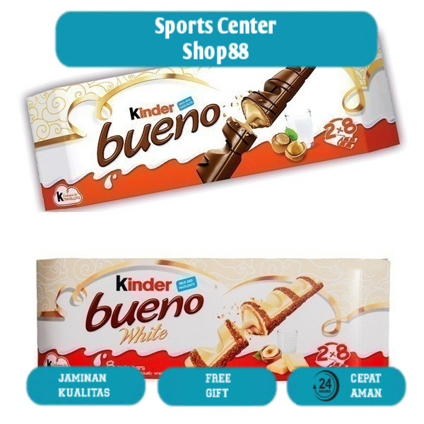 Coklat KINDER Bueno Maxi Milk & White Chocolate isi T2 x 8 packs