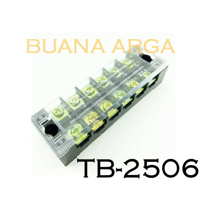 Terminal Block TB 25A TB-2506 / TB2506 6 Pole Fort