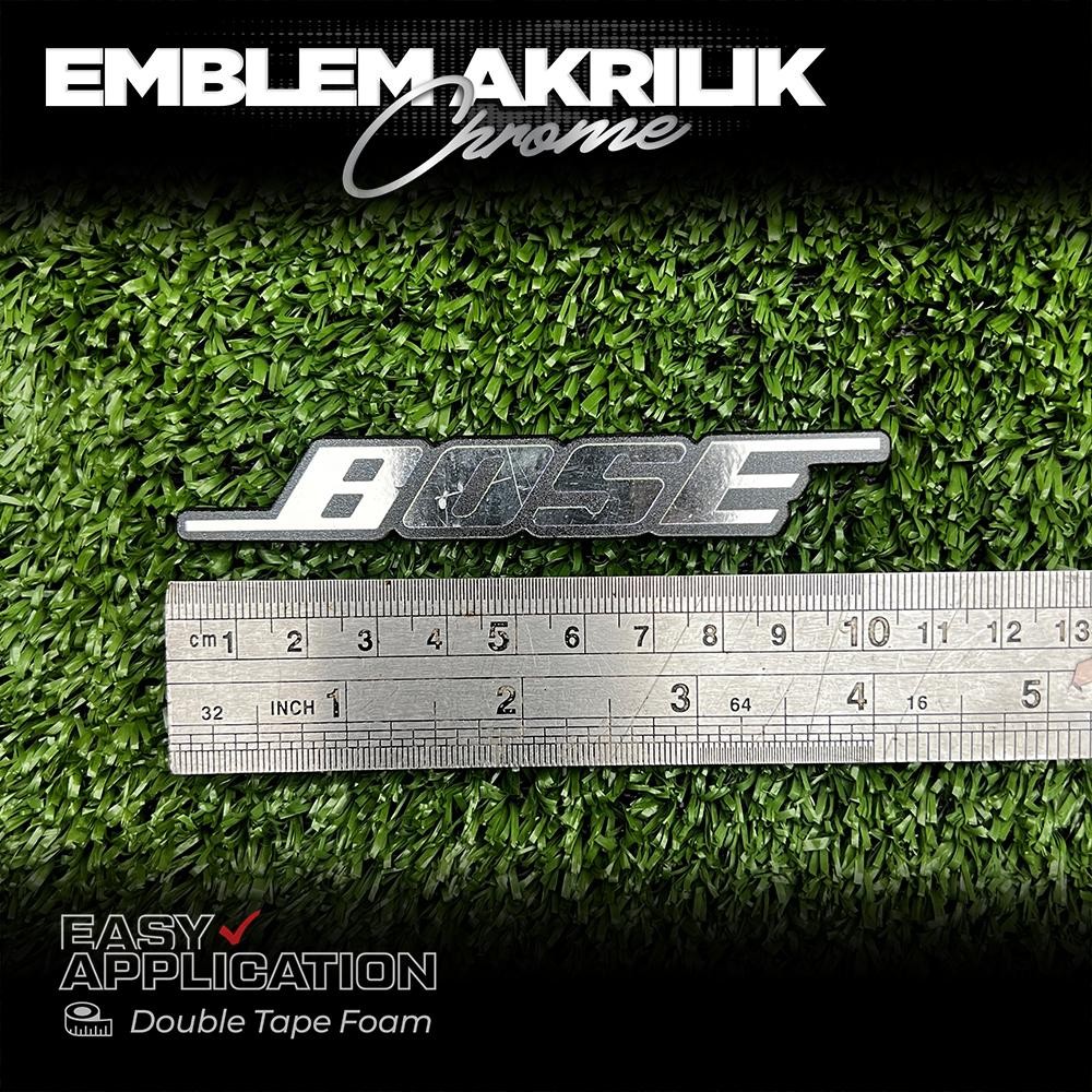 Emblem Chrome Bose Speaker Motor Mobil Bahan Akrilik Flat