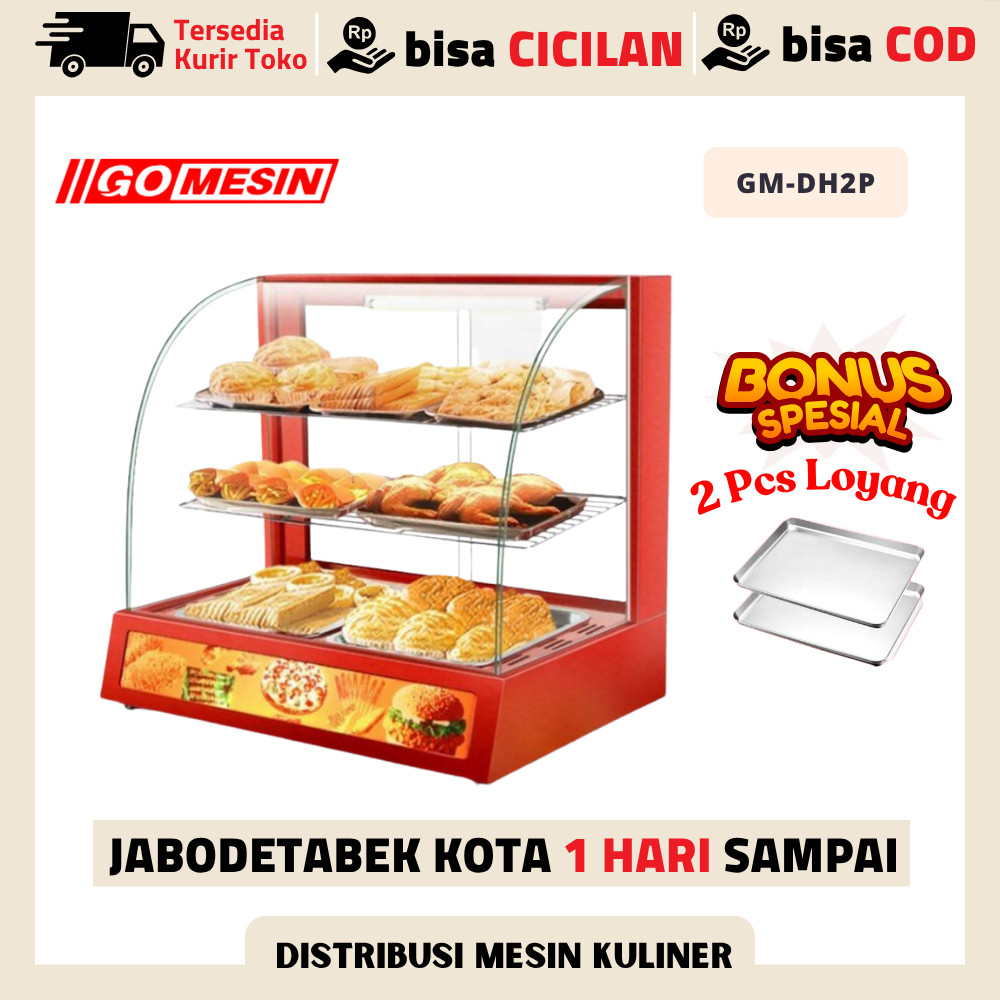 Etalase Makanan GOMESIN GM-DH2P Penghangat Makanan Original