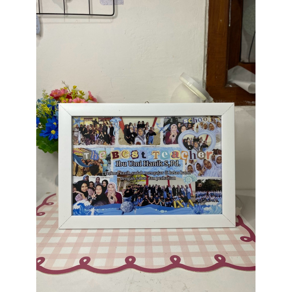 SAYGIFT FRAME 10R A4 TEACHER DAY KADO HARI GURU - KENANG KENANGAN FRAME KELAS FRAME PERPISAHAN SCRAP