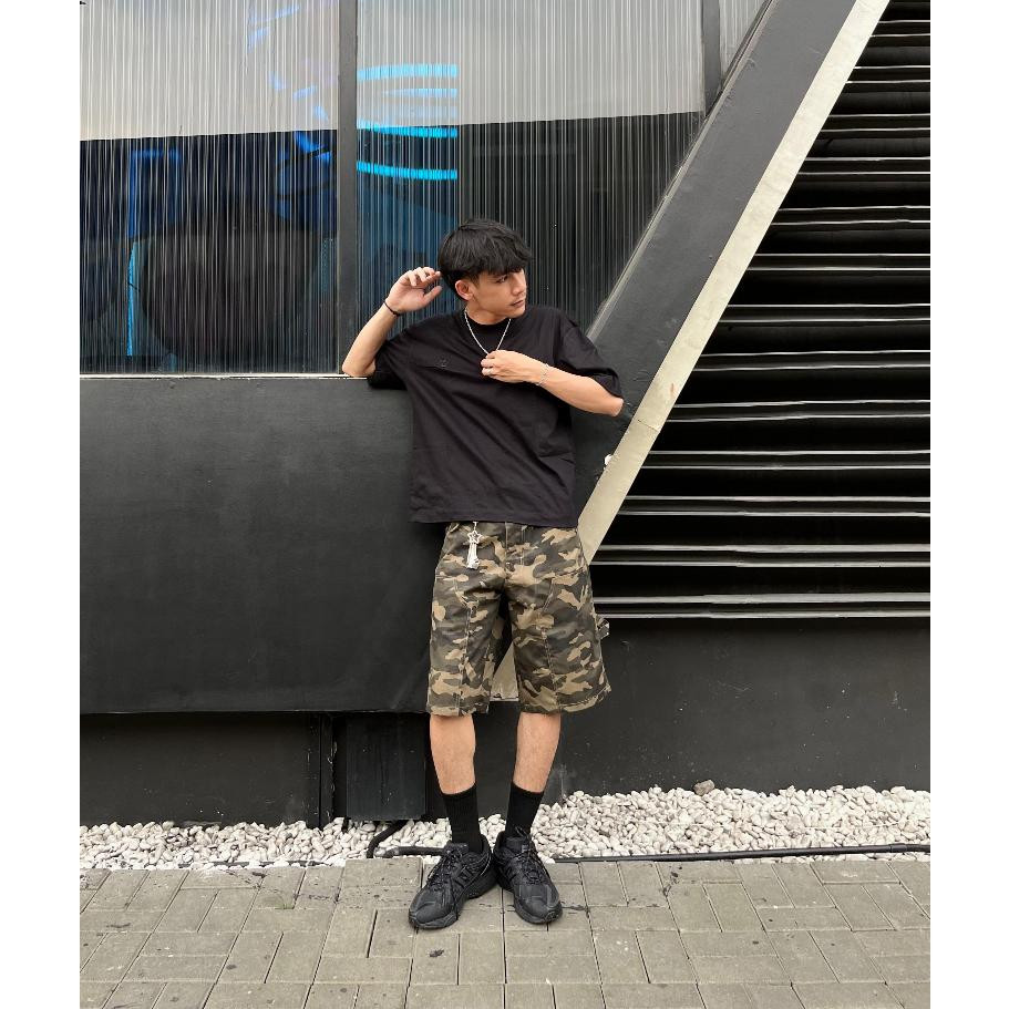 RIRUSHOP Celana Jorst Pants Carpenter Baggy Loreng 3/4 Pendek Pria / Celana Carpenter Pants Pria