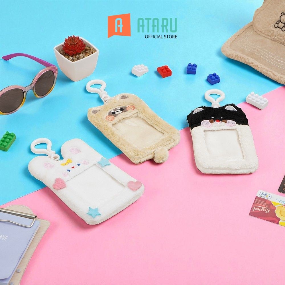 Ataru Holder Id Card Plush Random Card Holder Tempat Id Card Id Card Case Gantungan Kartu Badge Hold