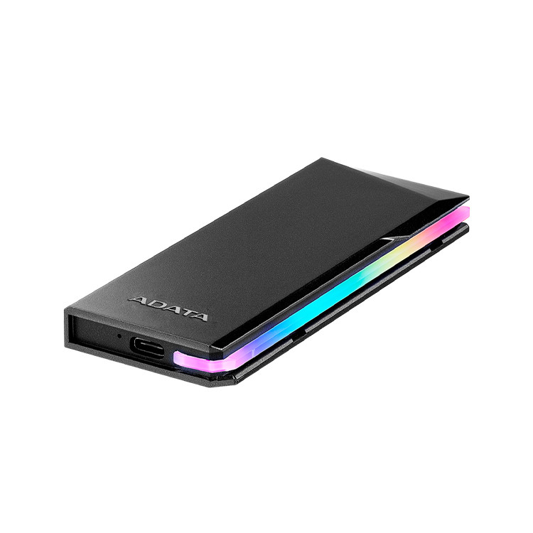 Original ADATA EC700G SATA/PCIe M.2 SSD Enclosure USB 3.2 Gen 2 Type C M2 SSD Case With RGB Lighting