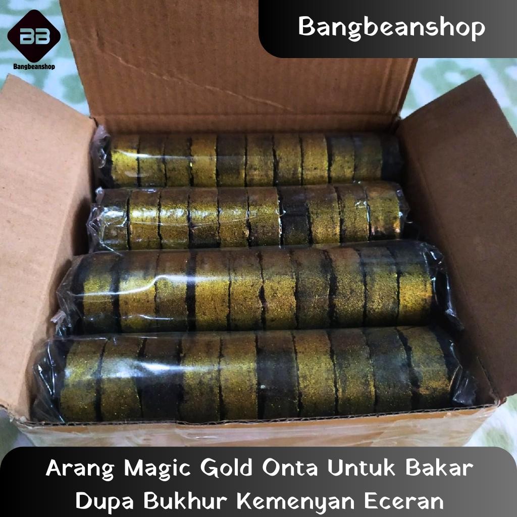 Arang Magic Gold Onta Untuk Bakar Dupa Bukhur Kemenyan eceran