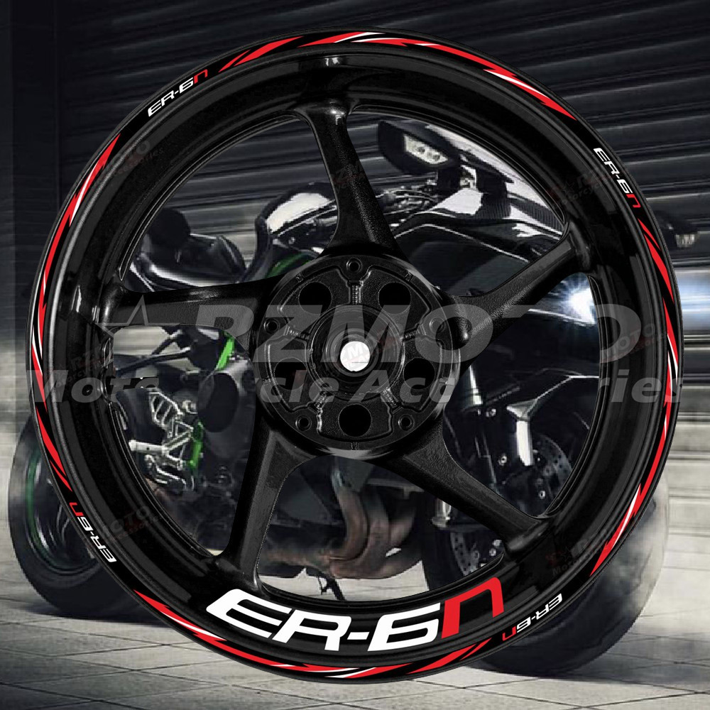 For ER-6N ER6N motorcycle wheel decoration sticker rim decal reflective waterproof wheel stripe tape
