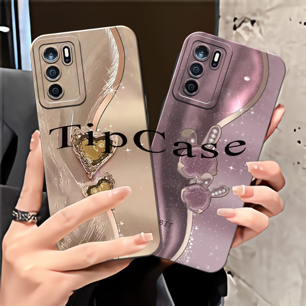 Case Hp Untuk Oppo A16/ A54s/ A54  Fashion Case Silikon Lentur Procamera  Motif Light Love Gelombang