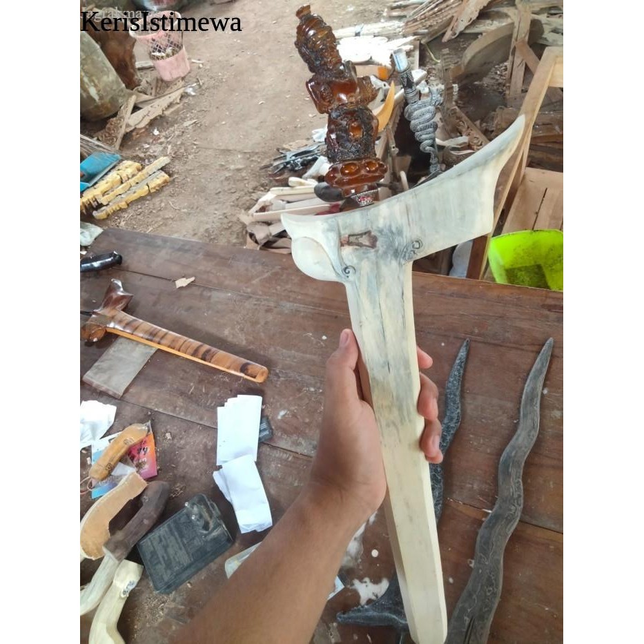 warangka gagang bali kayu jati ori pakem termurah produksi sendiri bk Keris sengkelat majapahit mata