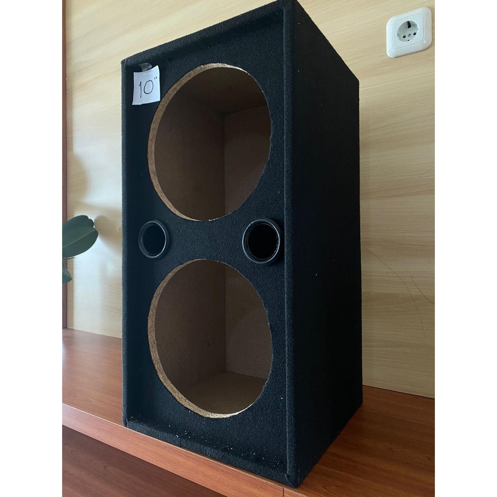 Box speaker dobel 10" in inch inches untuk bass woofer subwoofer double rumahan sound COD